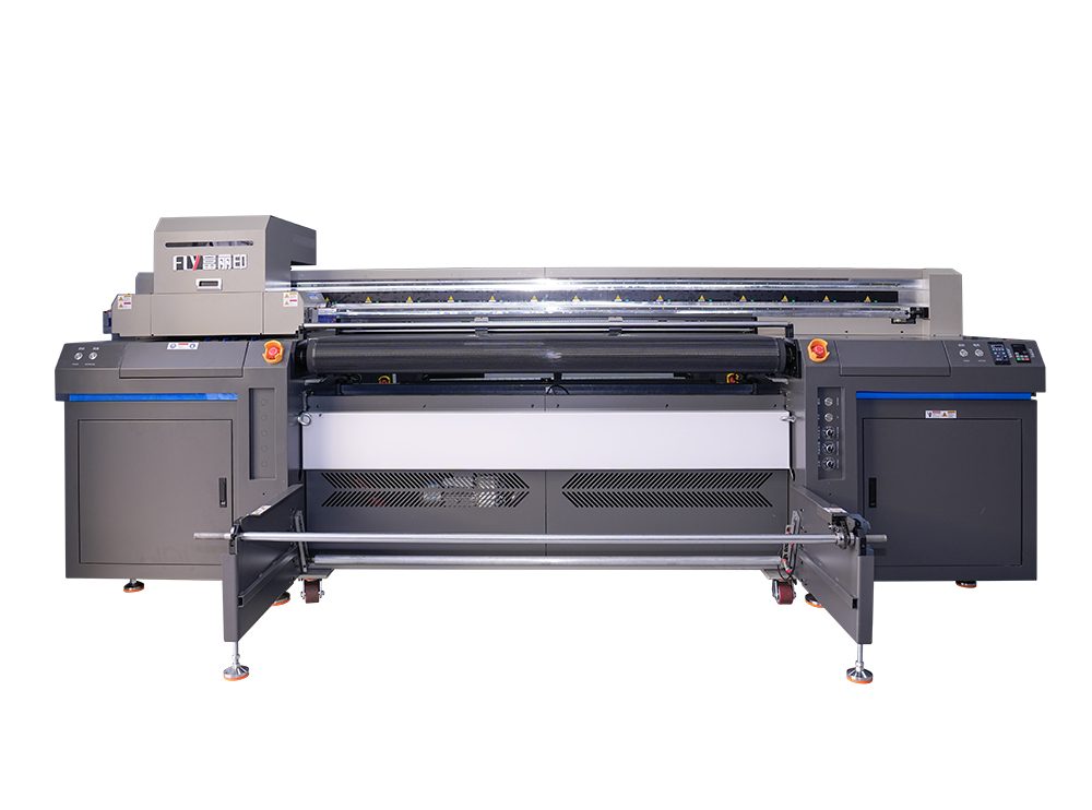 Trưng bày sản phẩm máy in băng tải UV tám đầu FLY-1808U 1800mm